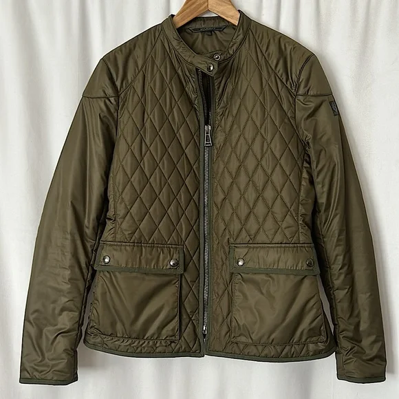 Belstaff Jackets Coats Belstaff Army Green Aynsley Diamond